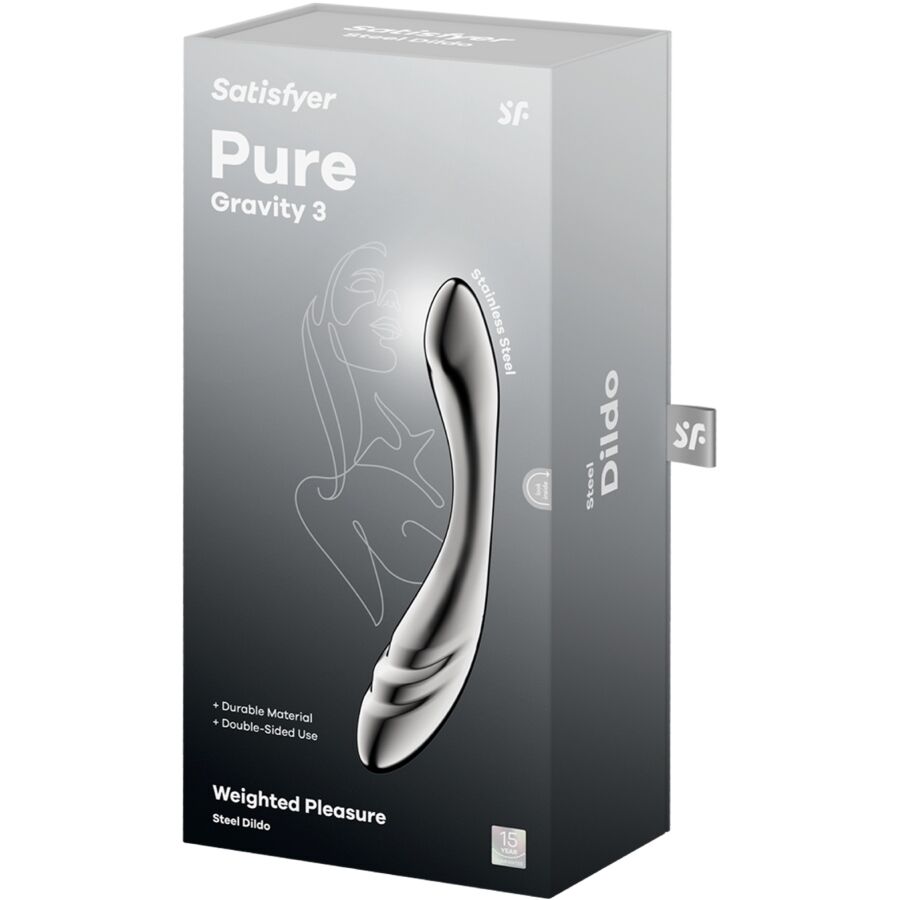 SATISFYER PURE GRAVITY 3 DILDO DE AyO INOXIDaVEL COM DUAS EXTREMIDADES