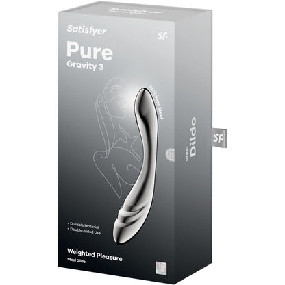 SATISFYER PURE GRAVITY 3 DILDO DE AyO INOXIDaVEL COM DUAS EXTREMIDADES