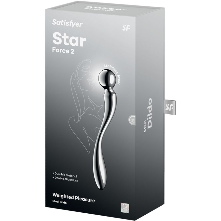 SATISFYER STAR FORCE 2 DILDO DE AyO INOXIDaVEL COM DUAS EXTREMIDADES