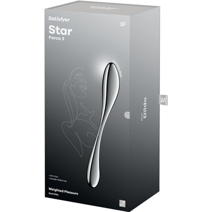 SATISFYER STAR FORCE 3 DILDO DE AyO INOXIDaVEL COM DUAS EXTREMIDADES