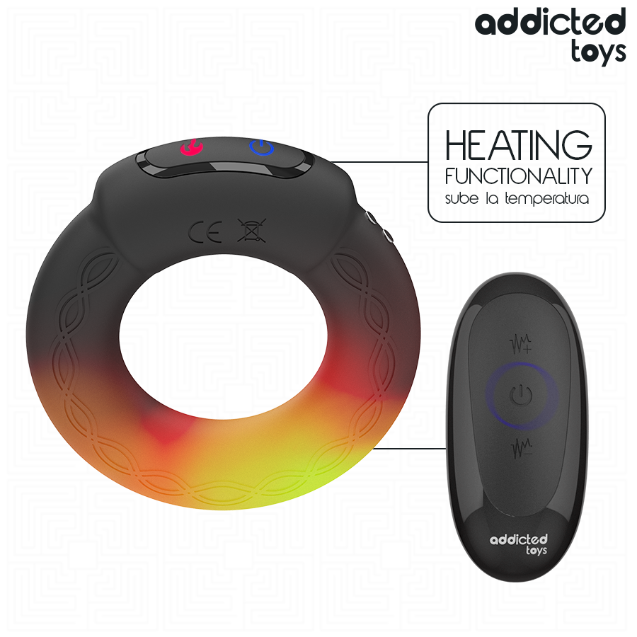 ADDICTED TOYS ANEL PeNICO VIBRANTE COM EFEITO DE AQUECIMENTO E CONTROLE REMOTO