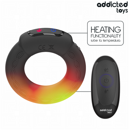 ADDICTED TOYS ANEL PeNICO VIBRANTE COM EFEITO DE AQUECIMENTO E CONTROLE REMOTO