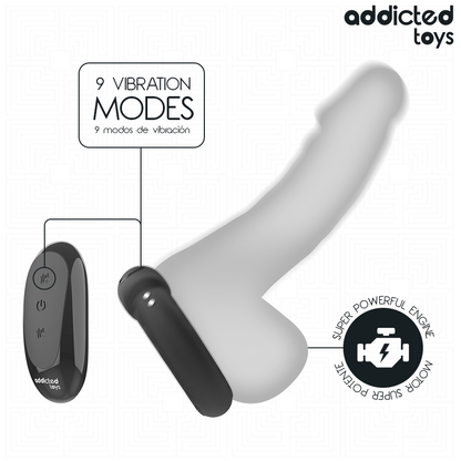 ADDICTED TOYS ANEL PeNICO VIBRANTE COM EFEITO DE AQUECIMENTO E CONTROLE REMOTO