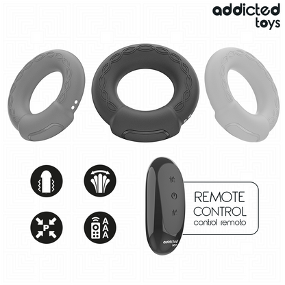 ADDICTED TOYS ANEL PeNICO VIBRANTE COM EFEITO DE AQUECIMENTO E CONTROLE REMOTO