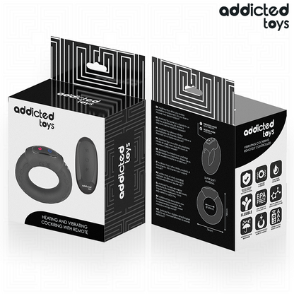 ADDICTED TOYS ANEL PeNICO VIBRANTE COM EFEITO DE AQUECIMENTO E CONTROLE REMOTO