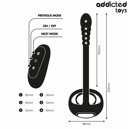 ADDICTED TOYS ANEL PeNICO VIBRANTE COM CONTROLE REMOTO
