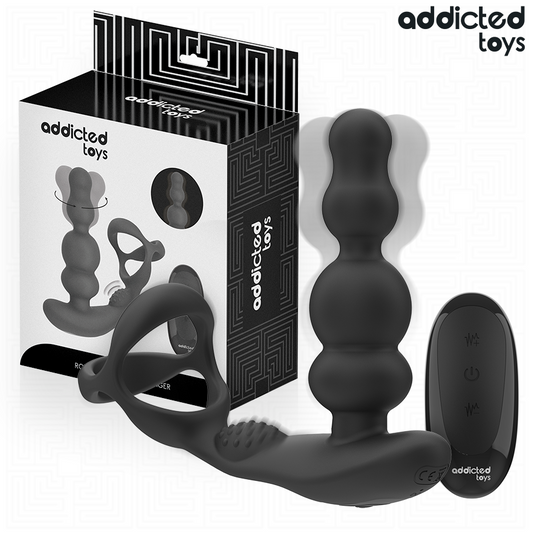 ADDICTED TOYS MASSAGEADOR DE PRoSTATA GIRAToRIO COM CONTROLE REMOTO