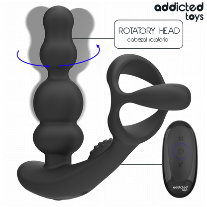 ADDICTED TOYS MASSAGEADOR DE PRoSTATA GIRAToRIO COM CONTROLE REMOTO