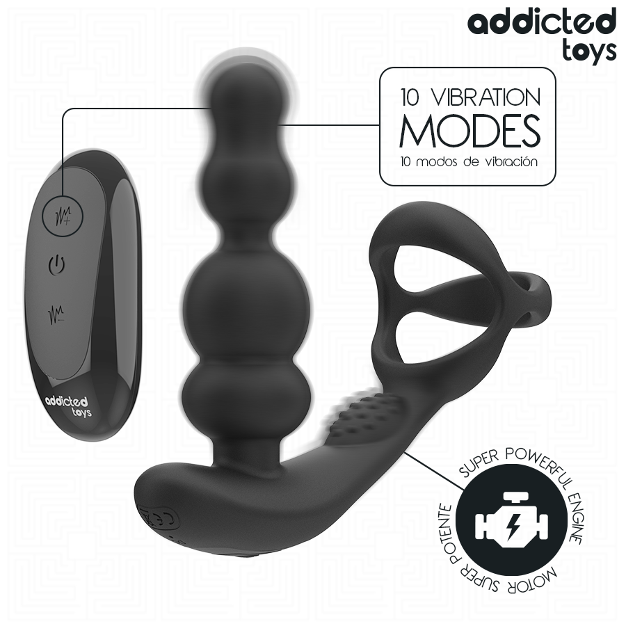 ADDICTED TOYS MASSAGEADOR DE PRoSTATA GIRAToRIO COM CONTROLE REMOTO