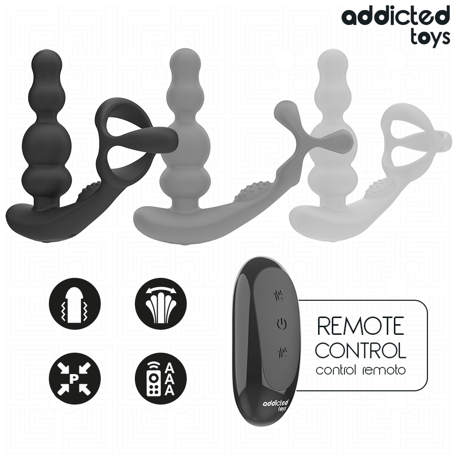 ADDICTED TOYS MASSAGEADOR DE PRoSTATA GIRAToRIO COM CONTROLE REMOTO