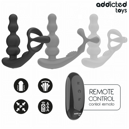 ADDICTED TOYS MASSAGEADOR DE PRoSTATA GIRAToRIO COM CONTROLE REMOTO