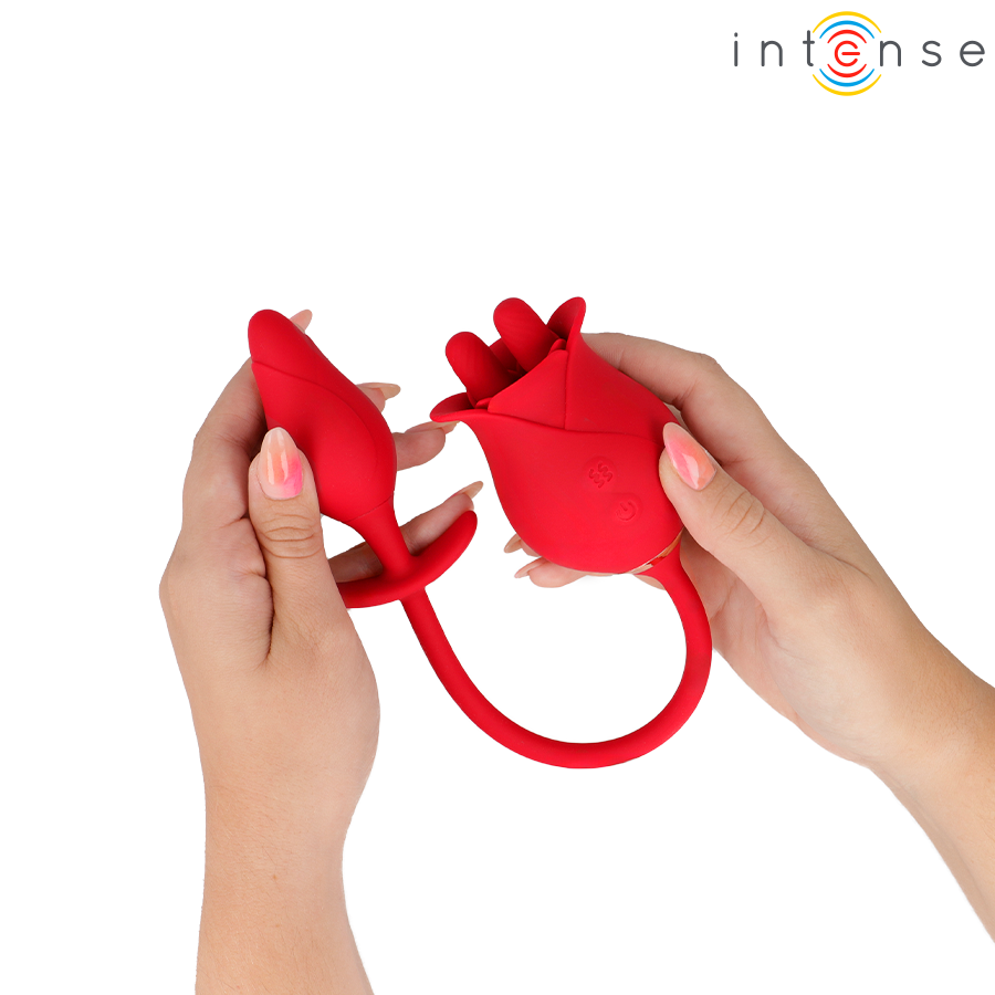 INTENSE ESTIMULADOR DUPLO DE CLIToRIS MELANIE COM LiNGUA EM ZIGZAG