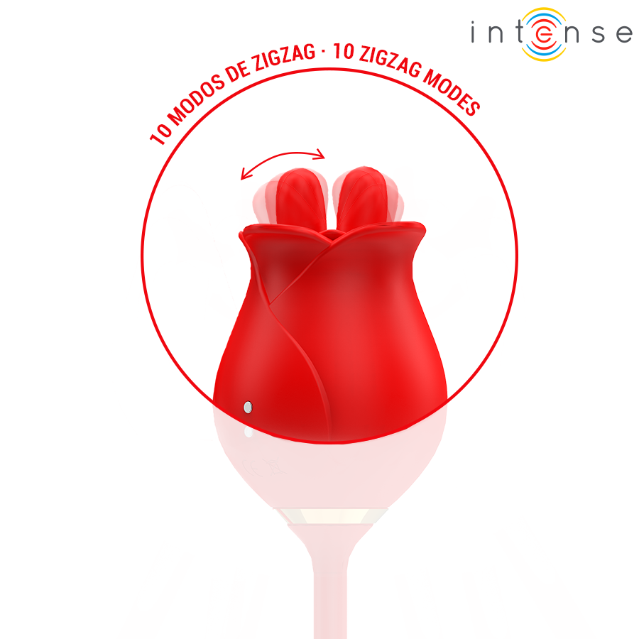 INTENSE ESTIMULADOR DUPLO DE CLIToRIS MELANIE COM LiNGUA EM ZIGZAG