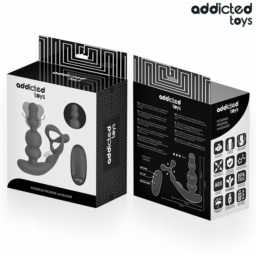 ADDICTED TOYS MASSAGEADOR DE PRoSTATA GIRAToRIO COM CONTROLE REMOTO