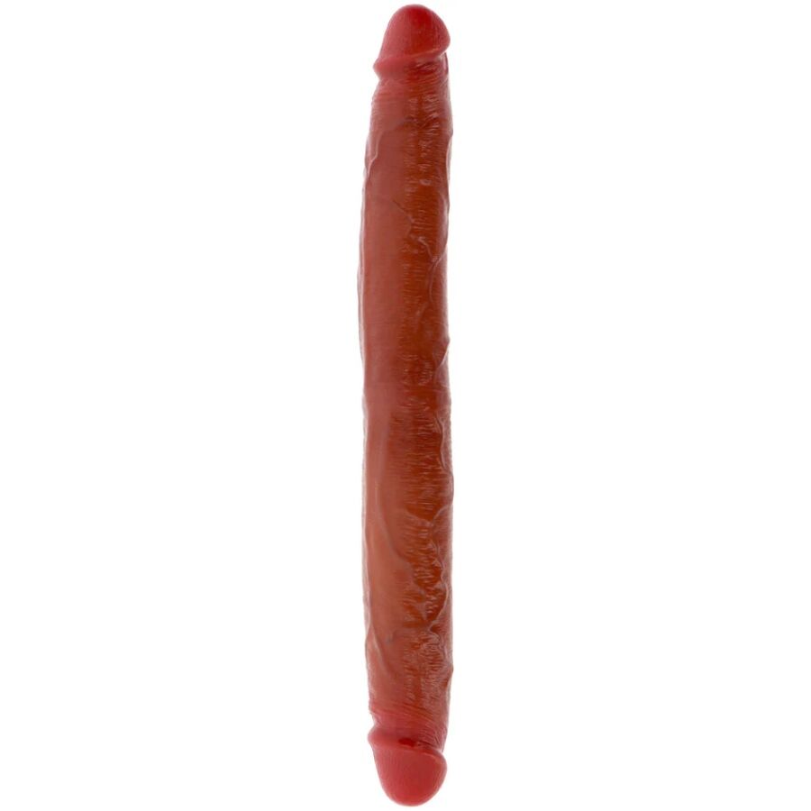 GET REAL DILDO DE SILICONE DE DUAS PONTAS CARAMELO 35 CM