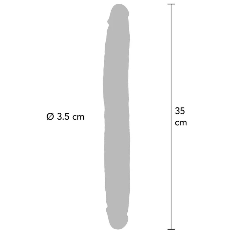 GET REAL DILDO DE SILICONE DE DUAS PONTAS CARAMELO 35 CM