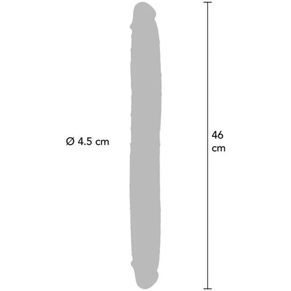 GET REAL DILDO DE SILICONE DE DUAS PONTAS CARAMELO 46 CM