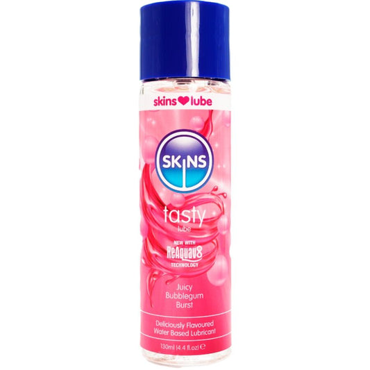 SKINS LUBRIFICANTE SABOROSO a BASE DE aGUA COM CHICLETE 130 ML