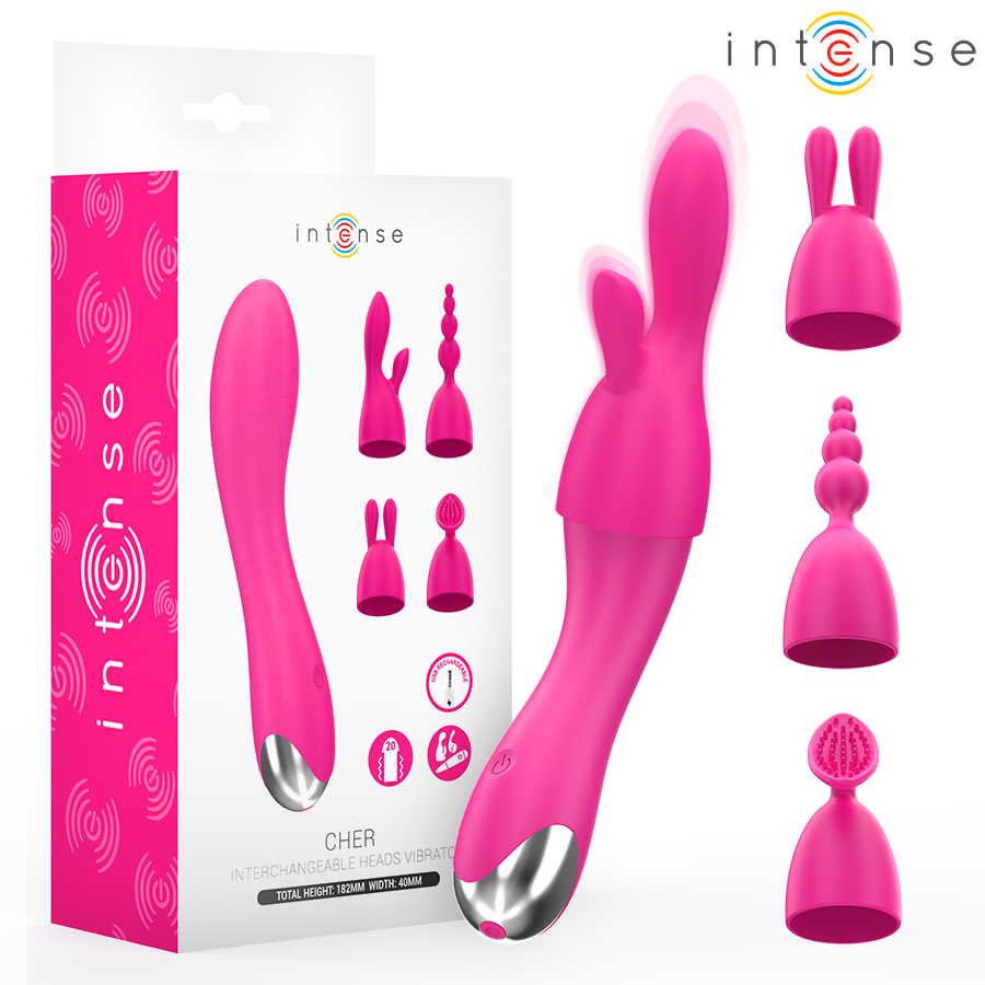 INTENSE VIBRADOR COM CABEyAS INTERCAMBIaVEIS CHER