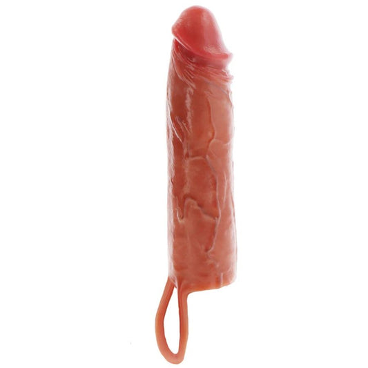 GET REAL CAPA DE SILICONE PARA PeNIS HIDRATADA CARAMELO 20 CM