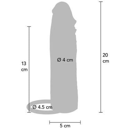 GET REAL CAPA DE SILICONE PARA PeNIS HIDRATADA CARAMELO 20 CM