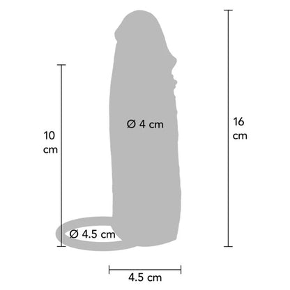 GET REAL CAPA VIBRAToRIA DE SILICONE PARA PELE HIDRATADA CARAMELO 16 CM