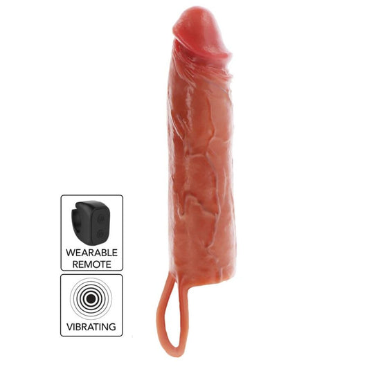 GET REAL CAPA VIBRAToRIA DE SILICONE PARA PELE HIDRATADA CARAMELO 20 CM