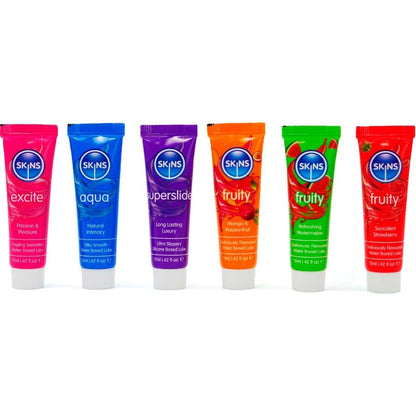 SKINS KIT DE LUBRIFICANTES VITAL FRUITY 6 x 12 ML