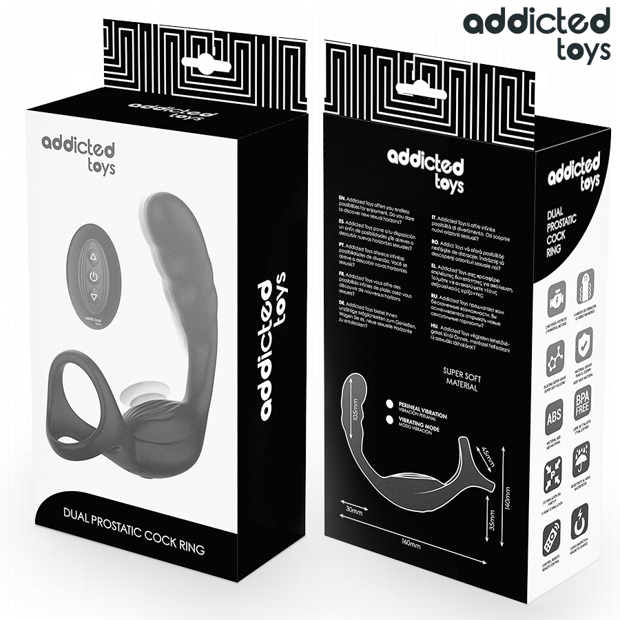 ADDICTED TOYS ANEL PENIANO DUPLO PARA PRoSTATA COM CONTROLE REMOTO
