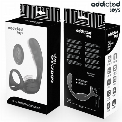 ADDICTED TOYS ANEL PENIANO DUPLO PARA PRoSTATA COM CONTROLE REMOTO