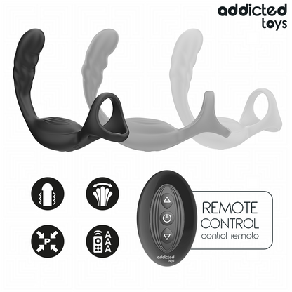 ADDICTED TOYS ANEL PENIANO DUPLO PARA PRoSTATA COM CONTROLE REMOTO
