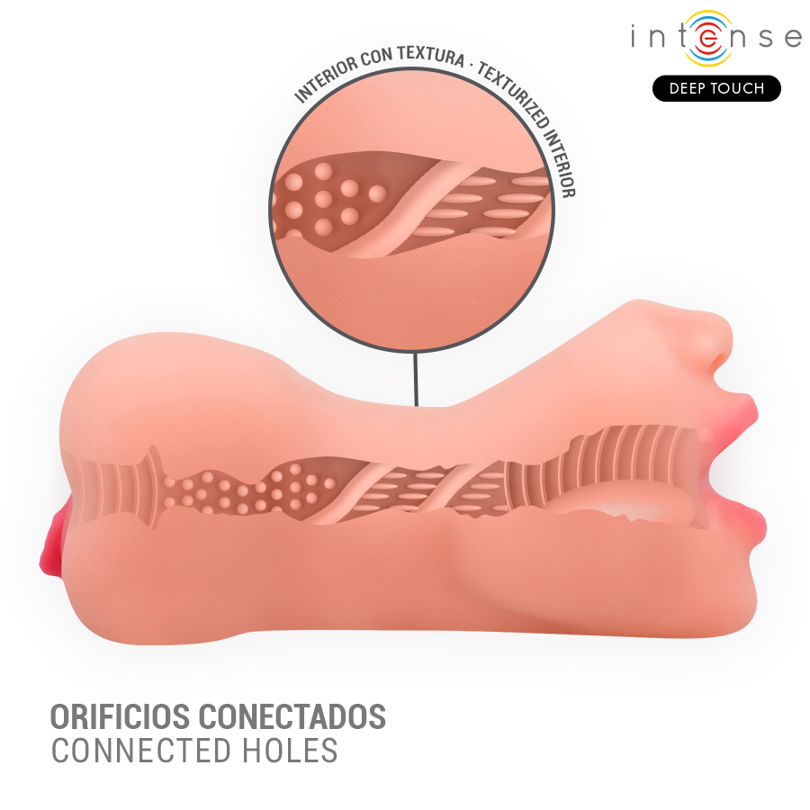 INTENSE DEEP TOUCH MASTURBADOR RILEY COM DUPLA BOCA E VAGINA