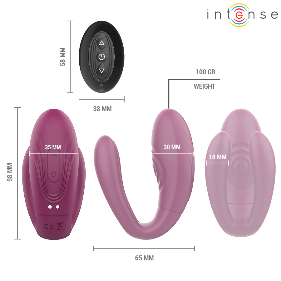 INTENSE SANDRA ESTIMULADOR DE TOQUE E VIBRAyaO COM CONTROLE REMOTO