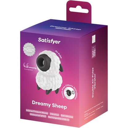 SATISFYER VIBRADOR E ESTIMULADOR DE PULSO DE AR EM FORMA DE OVELHA SONHADORA
