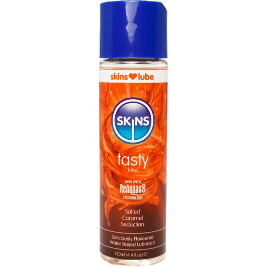 SKINS LUBRIFICANTE SABOROSO a BASE DE aGUA COM CARAMELO SALGADO 130 ML