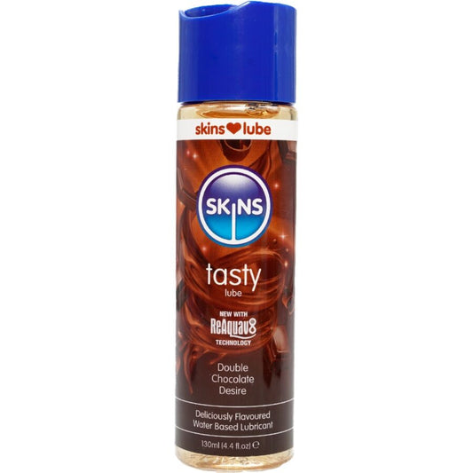 SKINS LUBRIFICANTE SABOROSO a BASE DE aGUA COM CHOCOLATE DUPLO 130 ML