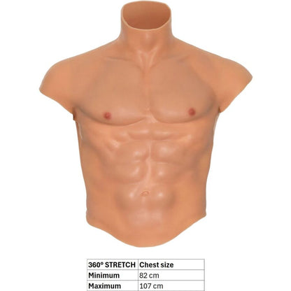 DESEJO OCULTO CAMISETA DE TORSO MASCULINO DE SILICONE ALTER EGO COM DETALHES EM TOM DE CORPO