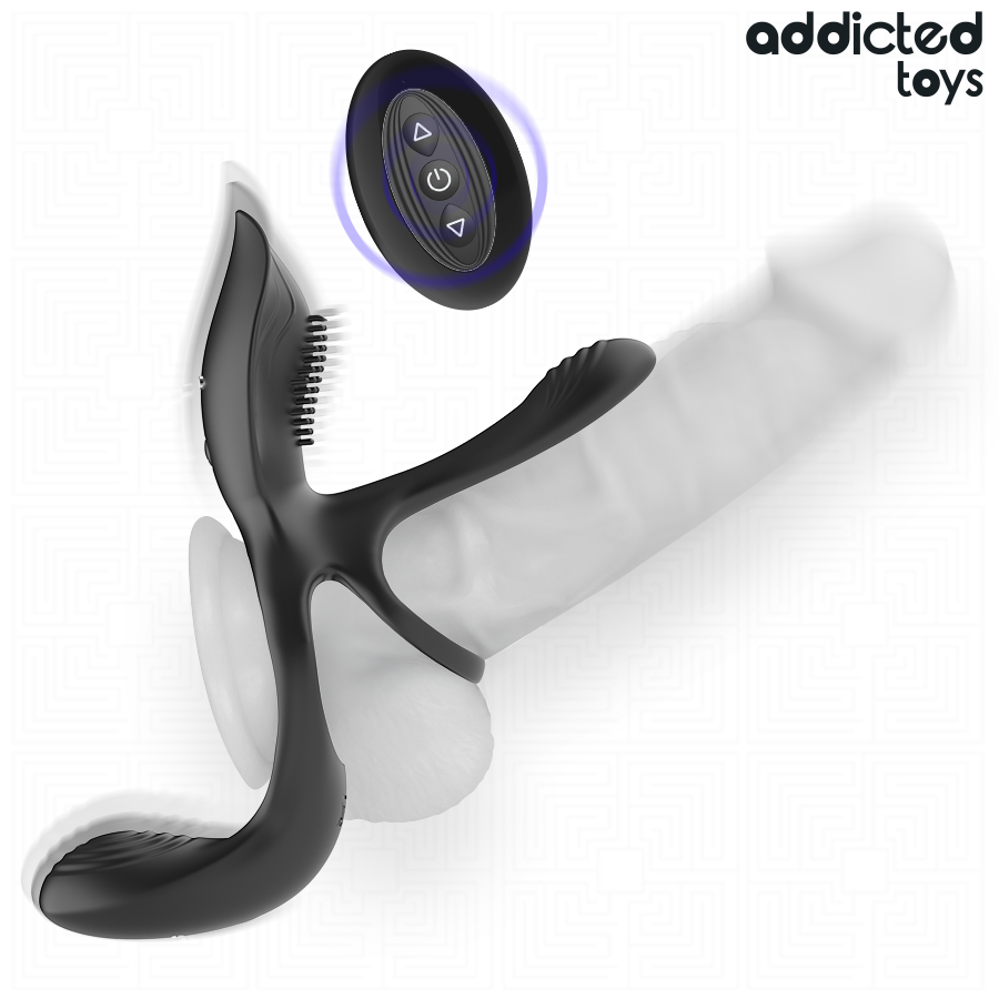ADDICTED TOYS DOBLE ANILLO PARA EL PENE CON ESTIMULADOR DE CLiTORIS