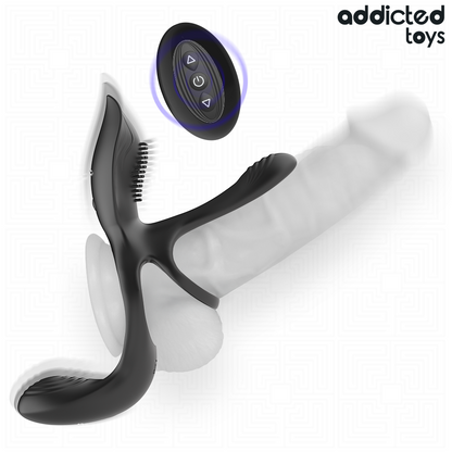 ADDICTED TOYS DOBLE ANILLO PARA EL PENE CON ESTIMULADOR DE CLiTORIS