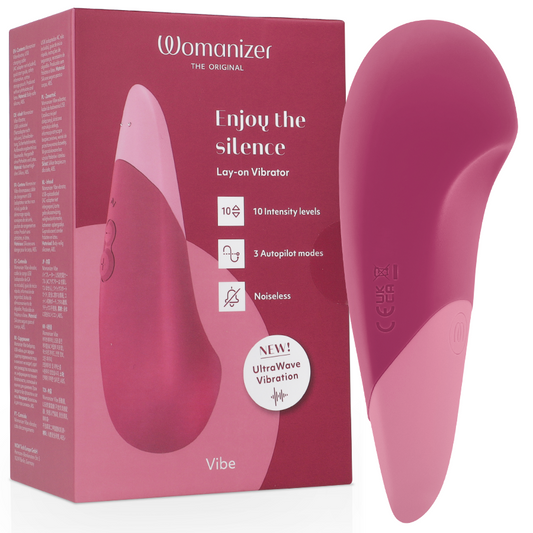 WOMANIZER VIBE VIBE VIBRADOR SILENCIOSO DE USO INTERNO ROSA ESCURO