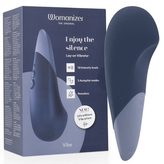 WOMANIZER VIBE VIBRADOR SILENCIOSO DE USO a DIRETA AZUL ESCURO
