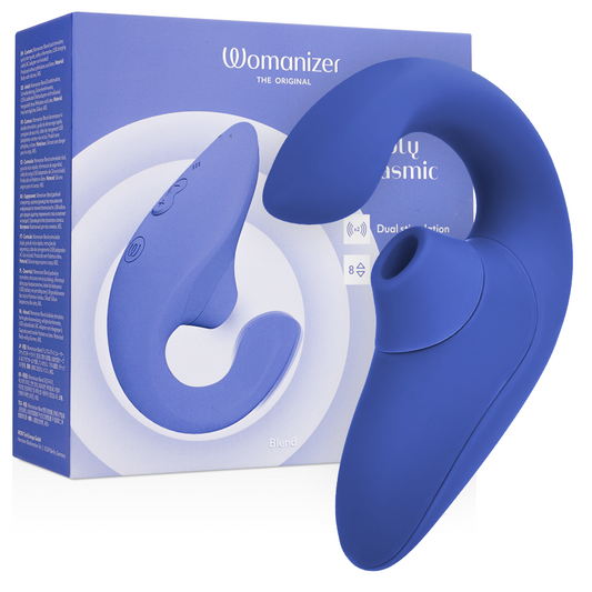 WOMANIZER VIBRADOR ESTIMULADOR BLEND RABBIT AZUL VIBRANTE