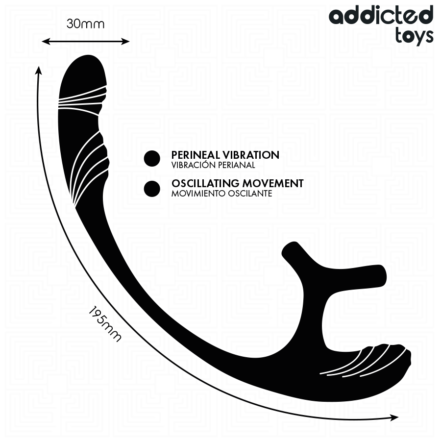 ADDICTED TOYS PLUG ANAL COM VIBRAyaO OSCILAyaO 360º E ESTIMULADOR DE TESTiCULOS