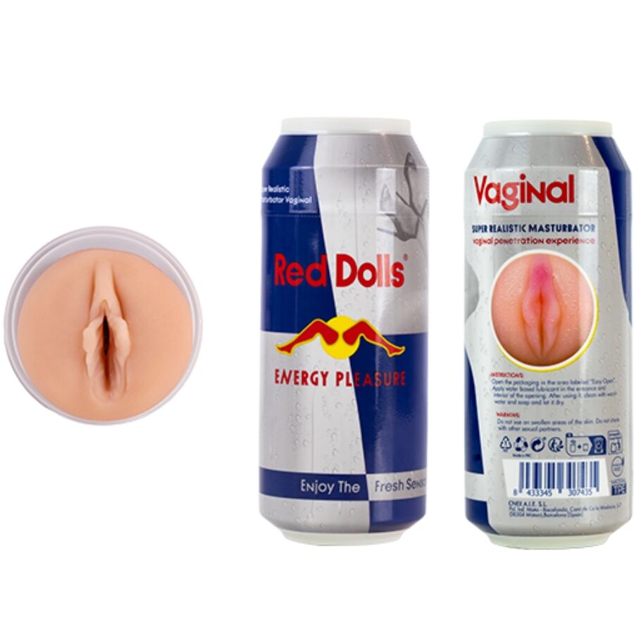 ALIVE RED DOLL MASTURBATOR VAGINA BEBIDA ENERGeTICA EM LATA