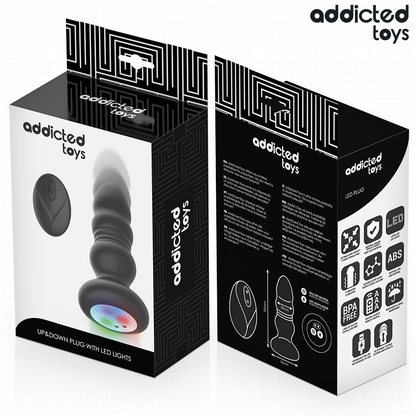 ADDICTED TOYS PLUG ANAL GIRAToRIO VIBRAToRIO COM LUZ LED E CONTROLE REMOTO