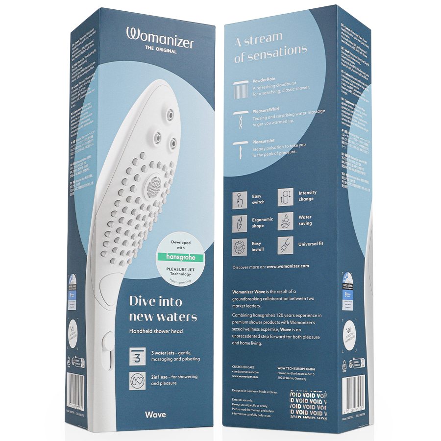 WOMANIZER CHUVEIRO ESTIMULANTE CLITORIAL WAVE BRANCO