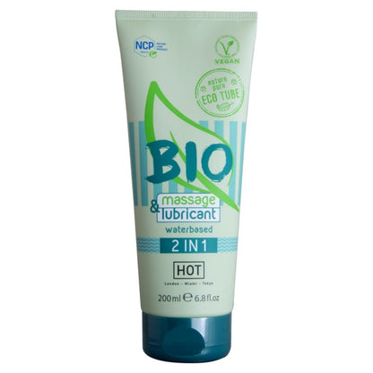 HOT BIO MASSAGE LUBRIFICANTE a BASE DE aGUA 2 EM 1 200 ML