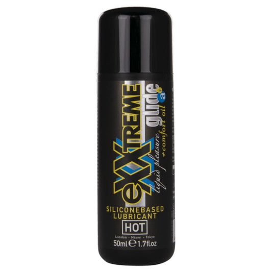HOT EXXTREME GLIDE LUBRIFICANTE a BASE DE SILICONE oLEO CONFORTANTE A 50 ML