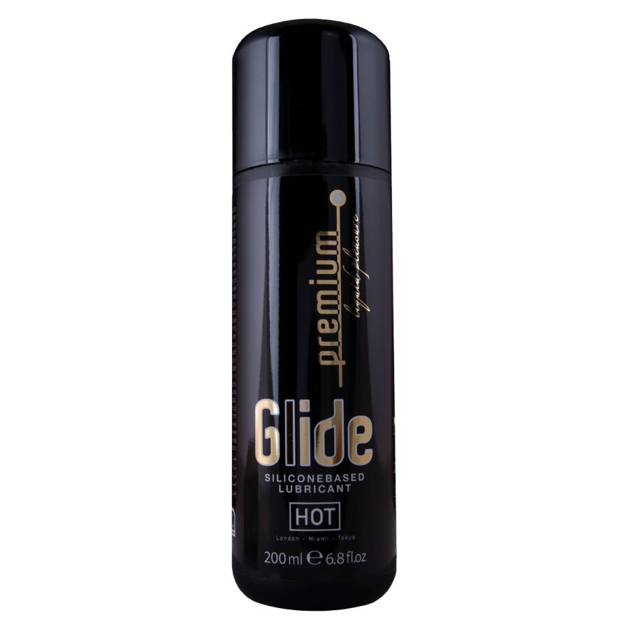 HOT LUBRIFICANTE PREMIUM SILICONE GLIDE a BASE DE SILICONE 200 ML