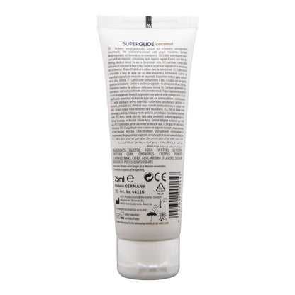 HOT SUPERGLIDE LUBRIFICANTE COMESTiVEL a BASE DE aGUA COM COCO 75 ML